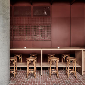 Mesa de comedor y sillas redondas de madera para restaurante, personalizadas, baratas, para cafetería - Product Image 3