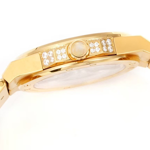 Reloj de Alta Gama para Hombre, Diseño de Autor, Automático, con Zafiro Luminoso, Correa de Oro Rosa Integrada, Incrustaciones de Moissanita Azul - Product Image 4