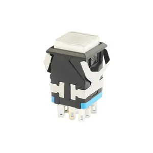 Factory price white cap light-emitting surface LED 2V push button switch