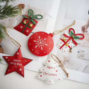 Nuevo Adorno Navideño Escandinavo para Árbol de Navidad, Colgante de Hierro con Forma de Pentagrama, Bolsa de Regalo, Campanas, Estrella, Colgante Festivo - Product Image 1