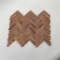 Échantillon Gratuit Mosaïque en Travertin Pierre Naturelle 317x252x8 mm Mat Antidérapant Style Épuré pour Mur de Cuisine