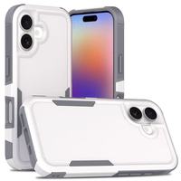 Étui de protection double couche pour Samsung Galaxy A03S/A5S/A26/A34/A36/A56/A15/A54/A55/A35/A25 - TPU+PC antichoc, design couleur unie