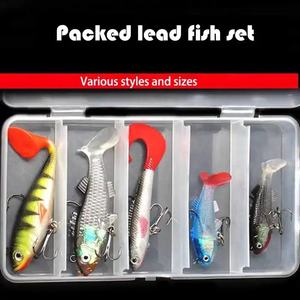 OEM ODM vente en gros paquet de 5 appâts multicolores pour poisson en plomb paquet de queue en T ensemble de leurres pour poisson en plomb - Product Image 5