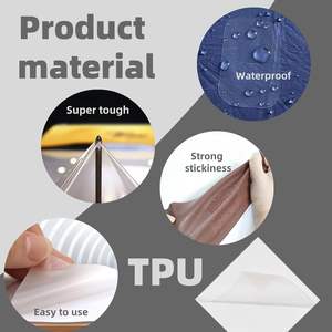 Kit de réparation de patchs gonflables transparents, ruban adhésif TPU auto-adhésif imperméable pour la réparation de piscines, matelas pneumatiques, châteaux gonflables, piscines en acrylique - Product Image 3