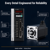 Kit de moteur servo électrique monophasé 100W avec encodeur magnétique 17 bits, 3000 tr/min, protection IP65, montage à connexion directe