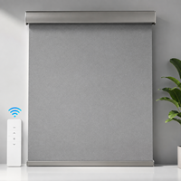 Stores enrouleurs électriques intelligents occultants pour bureau, sur mesure, contrôle par application et minuterie vocale, 100 % polyester, fourniture pour projets au Moyen-Orient