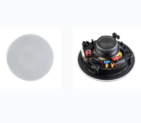 Factory 8 Inch Two-Way Coaxial Ceiling Speaker 80W -160W Peak 8Ohm Silk Dome Tweeter Magnetic Steel Grille HiFi PA Loudspeaker