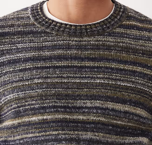 Suéter <span class=keywords><strong>Barbour</strong></span> Pateley de Cuello Redondo en Color Inky Marl, Antiarrugas, Transpirable, de Lana/Viscosa, Tejido, ODM, Otoño, Manga Larga para Hombre - Product Image 4