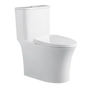 Inodoro Ada Elongated Ceramic Siphonic 1 Piece Toilet Wc Sanitary Ware S-trap Water Closet Bathroom Toilet Bowl Set