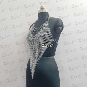 Corps d'anneau bout à bout en aluminium poli pour les festivals médiévaux Top Ren Faire Halloween petite cotte de mailles armure de couche supérieure pour bijoux - Product Image 4