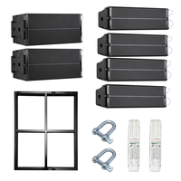 Système de sonorisation Line Array GA210+GA215S avec 4 enceintes passives à 2 voies de 10 pouces, 2 caissons de basses de 15 pouces et cadre de suspension personnalisé