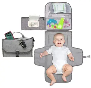 Tragbare Windel Wickel unterlage Baby Wickel unterlage Mumien tasche im Set mit Smart Pocket angepasst