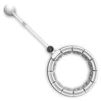 Hula Hoop Intelligent Ingia en Plastique Détachable pour Amincissement, avec Compteur LCD Numérique, Piles Rechargeables, Pondéré, Écologique, Unisexe