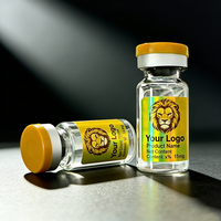 Étiquettes personnalisées pour peptides, autocollants PVC, effet laser holographique couleur, résistantes à l'eau et à la chaleur, étiquettes de flacons sur mesure, emballage complet