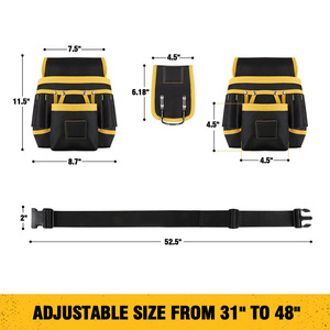 Wholesale Magnetic Multi-Pocket Tool <b>Belt</b>, Adjustable Tool Organizer Bag for Maintenance & Repair <b>Work</b> - Product Image 5