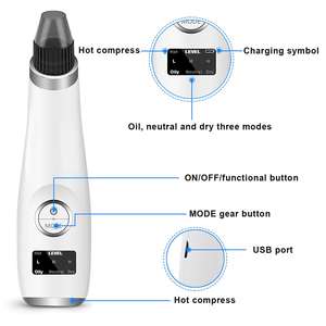 Pore pulitore Blackhead pulitore sottovuoto <span class=keywords><strong>per</strong></span> la cura della pelle del viso di aspirazione testa nera <span class=keywords><strong>punti</strong></span> <span class=keywords><strong>neri</strong></span> brufoli rimozione profondo strumento di pulizia profonda - Product Image 5