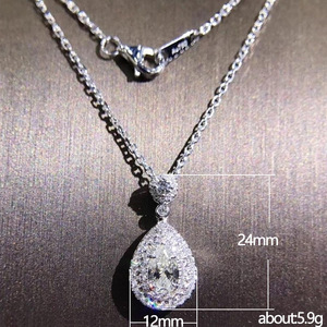 Collar con colgante de gota de agua para mujer, joyería de moda de estilo vintage, regalo para uso diario - Product Image 4