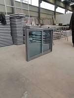 Cadre en aluminium de couleur grise fenêtre coulissante en aluminium émaillée simple teintée avec écran pour le Ghana