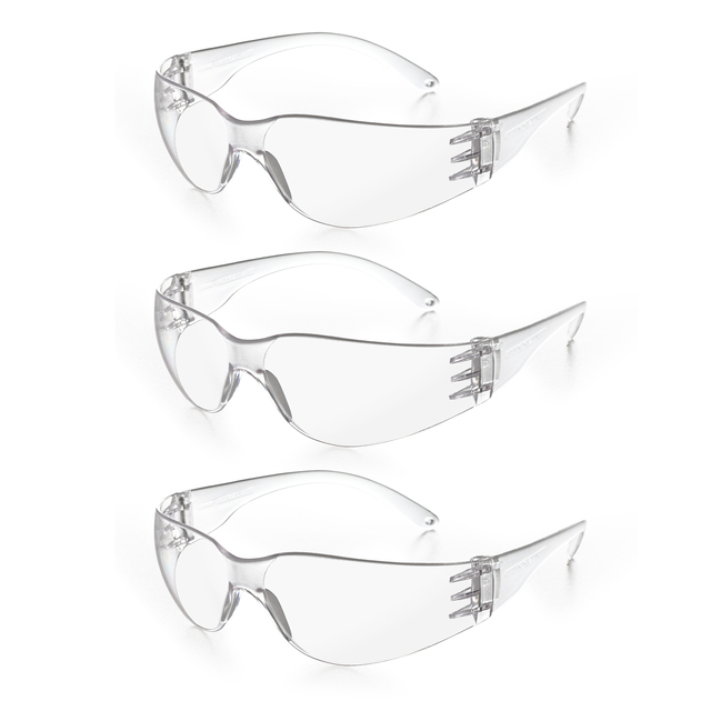 Wholesale Anti-Fog Safety Glasses Bulk Pack Clear Lens ANSI Z87.1 Protective Eyewear for Industrial PPE Supply 3 Pcs