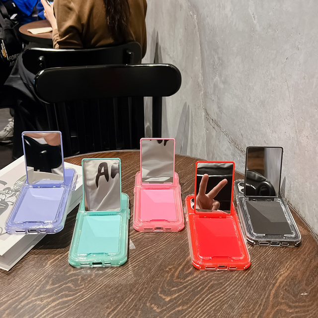 Factory OEM New Arrivals Exquisite Back Cover Mirror Bracket Kickstand Shockproof Case for 16 Pro 17 15 14 13 12 11 Pro S24 S25