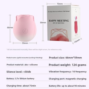 Vibrateur rose en gros, baguette de flirt à léchage de langue, masturbateur 100% étanche, rechargeable par USB, 7 fréquences, 50 dB - Product Image 6