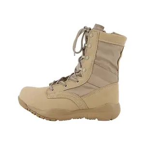 Double Safe Custom Winter Tan Leather Tactical Boots Waterproof Jungle Lightweight Tactical Combat Boots Desert Boots for men