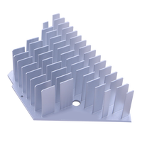 Module de dissipateur thermique en aluminium anodisé avec ailettes de refroidissement et couleur personnalisée pour amplificateur LED haute puissance, transistor, dispositifs semi-conducteurs