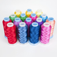 Fil de broderie en polyester trilobal teint FDY 150D/2/3 225D/2 pour le tissage et le tricotage