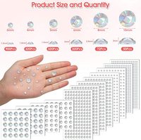 Autocollants décoratifs semi-circulaires auto-adhésifs pour ongles, cheveux et visage, tailles assorties, vente en gros