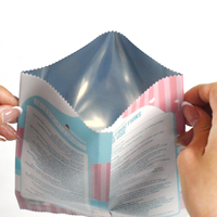 Sachet mat thermoscellable personnalisé en aluminium de qualité alimentaire, scellé au dos avec fermeture zigzag pour produits pour bébés
