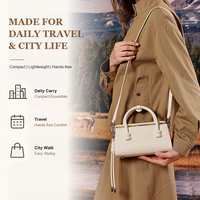 Cuir Véritable Minimaliste Petit Structuré Crossbody Sac à Main Anse Supérieure pour Femme pour les Événements en Ville