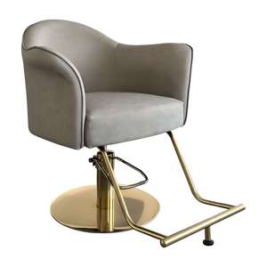 Fauteuil de Barbier Hydraulique Ergonomique Moderne, Rotation à 360 Degrés, Siège Crème Robuste, Base Métallique, Chaise de Coiffure pour Salon de Barbier - Product Image 6