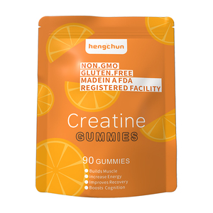 Complément alimentaire de créatine pour la croissance musculaire, pré-entraînement, 3000 mg, gommes, créatine infusée, 90 gommes, mangue, 5 grammes, fabricant - Product Image 1