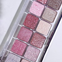 Palette de fards à paupières multicolores à paillettes de style coréen, imperméable, éclaircissante, à l'éclat nacré, pour peaux foncées et claires