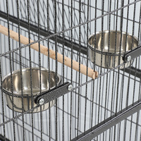 Vente en gros usine : Cage à oiseaux de luxe extra-large, Cage de reproduction pour perroquets, motif Pivoine-Tigre, Villa pour oiseaux (cycélos, ménés, perroquets)