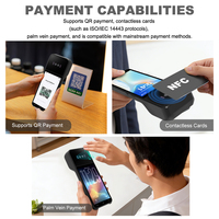 Lecteur de codes-barres sécurisé par reconnaissance de la veine palmaire avec connectivité Bluetooth et USB pour usage bancaire et financier