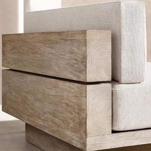 Ensemble de meubles d'extérieur modernes et confortables, canapé de jardin et chaise longue avec table en <span class=keywords><strong>palette</strong></span> en rotin pour cour ou hôtel - Product Image 5