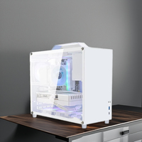 Boîtier d'ordinateur de jeu portable Fantasy WuKong Full Tower en alliage d'aluminium Micro ATX Mini ITX avec panneau latéral en verre et alimentation