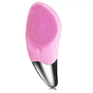 KKS Facial Lift Deep Cleansing Rechargeable Waterproof Mini Electric Vibration Sonic Silicone Face Cleansing Brush