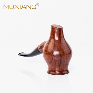 Muxiang Wooden Smoking Pipe Bent Type Solid Wood Tobacco Pipe Personal Gift - Product Image 3