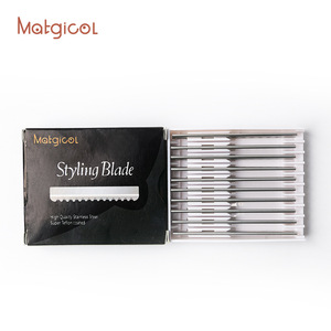 ใบมีดโกนผม Matgicol Black Box แพ็ค 10 ใบ, สแตนเลสแบบด้านเดียว, คุณภาพระดับมืออาชีพสำหรับร้านทำผมและร้านเสริมสวย - Product Image 1