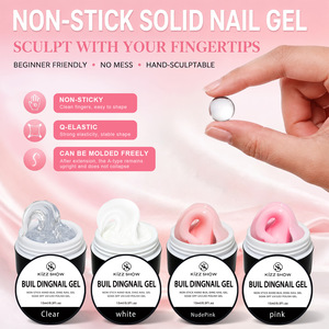Gel <span class=keywords><strong>de</strong></span> Extensión <span class=keywords><strong>de</strong></span> <span class=keywords><strong>Uñas</strong></span> Sólido en 4 <span class=keywords><strong>Colores</strong></span>, Gel Constructor Suave <span class=keywords><strong>para</strong></span> <span class=keywords><strong>Uñas</strong></span> Acrílicas, Gel <span class=keywords><strong>para</strong></span> Moldear y Esculpir a Mano, Etiqueta y Empaque Personalizados - Product Image 4