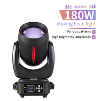 AICPOSE - Luz Móvil LED de 180 W con Rotación de Patrones Gobo, Control de Sonido, Luz Móvil DMX