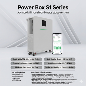 Sistema de Almacenamiento de Energía RESSTORAGE S1 51.2V 300Ah <span class=keywords><strong>15</strong></span>.36kWh LiFePO4 Todo en Uno con Inversor de 6kW, MPPT, CAN y Protección IP54 para Hogares Solares - Product Image 1
