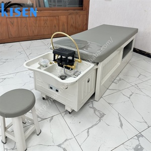 KISEN Lit de lavage de cheveux professionnel avec bac à shampoing, table de massage, fonction spa, thérapie capillaire chauffante et lit de pédicure - Product Image 4