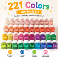 Perles à fusionner en gros d'usine, mini-perles à fusionner de 2,6 mm, 221 couleurs, kit de bricolage, pack de recharge de perles à fusionner MARD