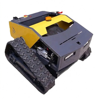 Traktor Mini Multifungsi Remote Control Crawler Pemotong Rumput Robot Kebun Penyiang Gulma Kecil Mesin Pemotong Rumput Bensin