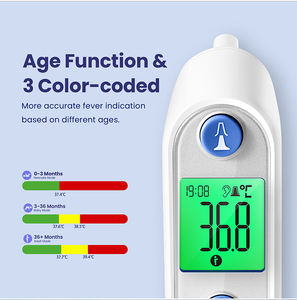 Termômetro infravermelho seguro da testa do bebê com display LCD Temperatura Contactless Monitor Fonte energia elétrica - Product Image 3