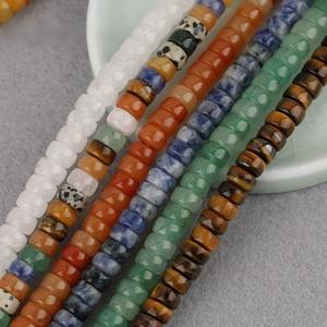 Wholesale New Arrival Pill Shape Multi Color <strong>Stone</strong> Beads 4x7mm Natural Agate Japser <strong>Jade</strong> Rondelle Beads for Jewelry Making - Product Image 4