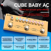 M-VAVE Cube Baby Guitare Basse Électrique Processeur Multi-Effets Carte Son Enregistrement Modélisation d'Ampli Delay Reverb Externe